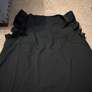 Black Ruffle Sleeve Top